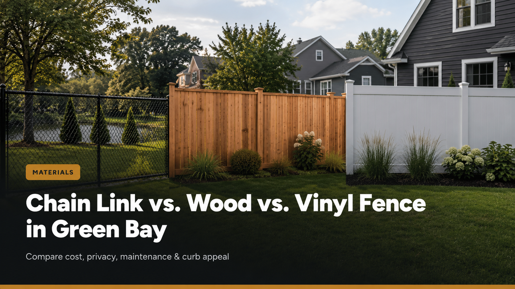 Chain Link vs. Wood vs. Vinyl Fence in Green Bay