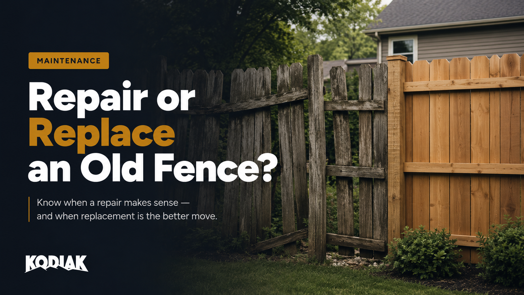 Should You Repair or Replace an Old Fence?