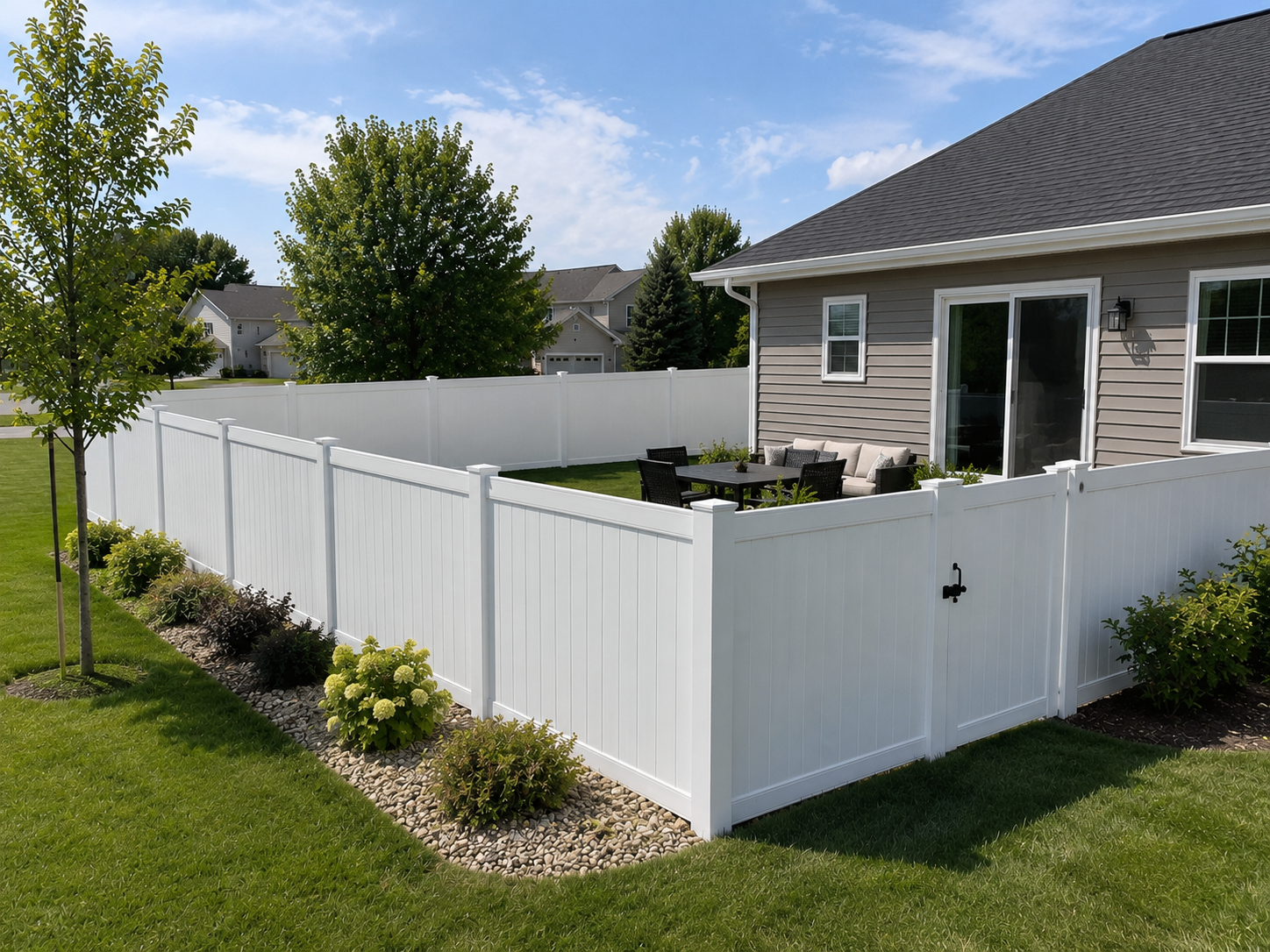 Vinyl privacy fence installed in Green Bay, WI
